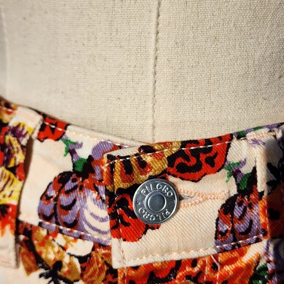 Anthropologie Pilcro The Cigarette Slim Floral Print Jeans Sz 25 NWT - Picture 11 of 16